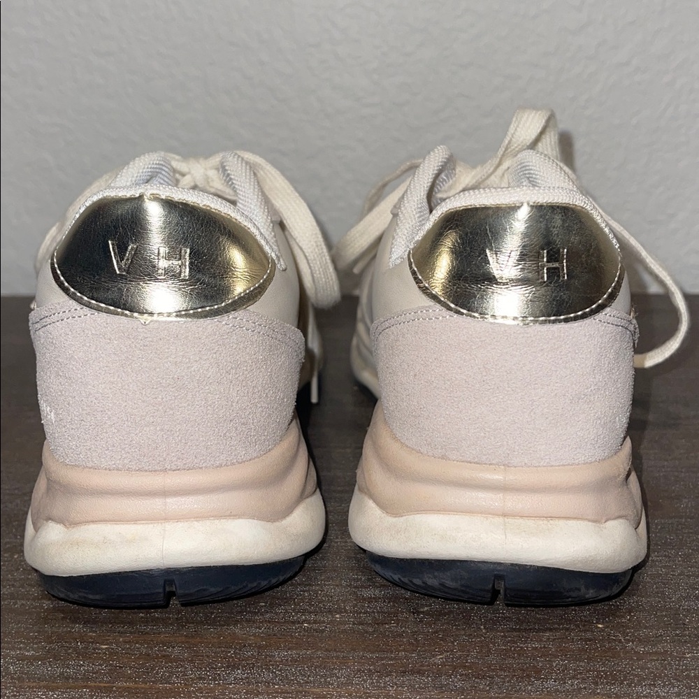 Vintage Havana’s in Nude glitter with Gold Star Sneakers - Picture 2 of 5